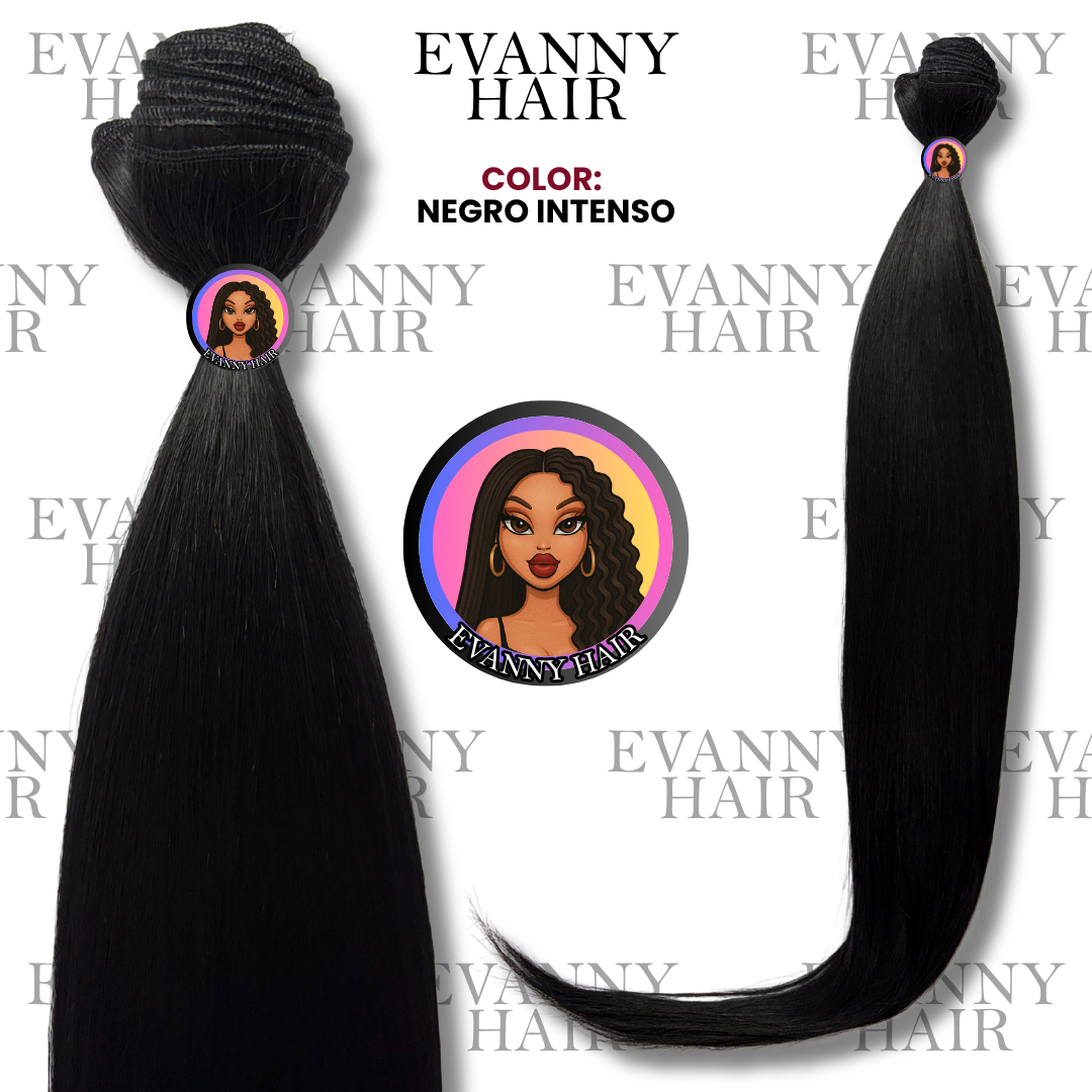 Human CLONE Hair Extensions 200g 28" Intense Black