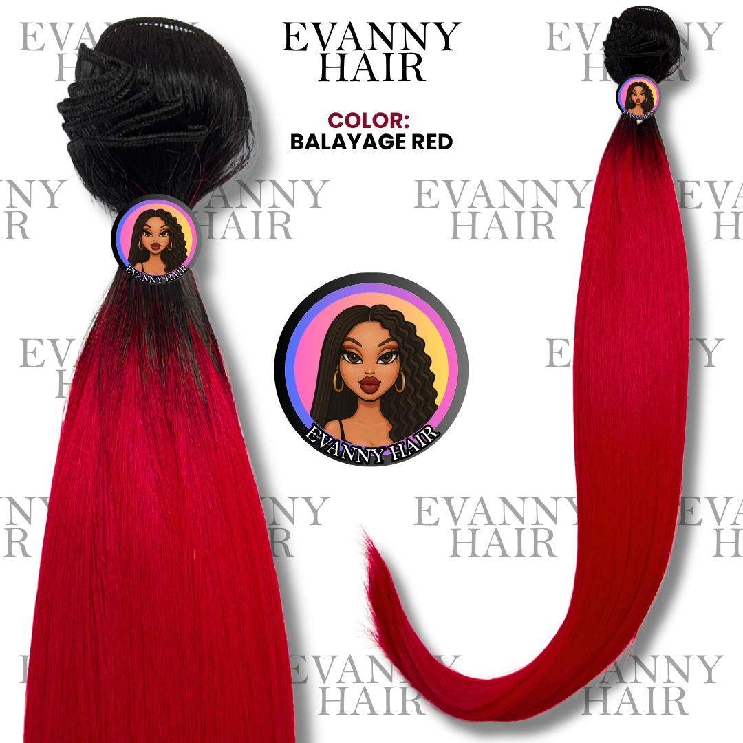 Extensiones De Cabello CLON HUMANO 200g 28" Balayage Red