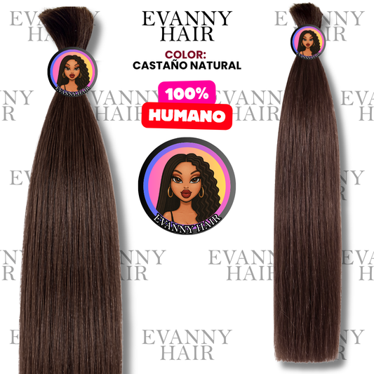 100% HUMAN Hair 100g 24" Natural Brown