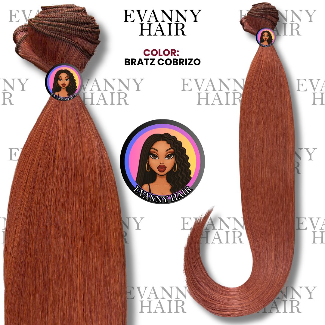Extensiones De Cabello CLON HUMANO 200g 28" Bratz Cobrizo