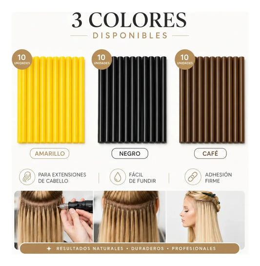 Keratina en Barra para Encapsular Extensiones · 10 Piezas